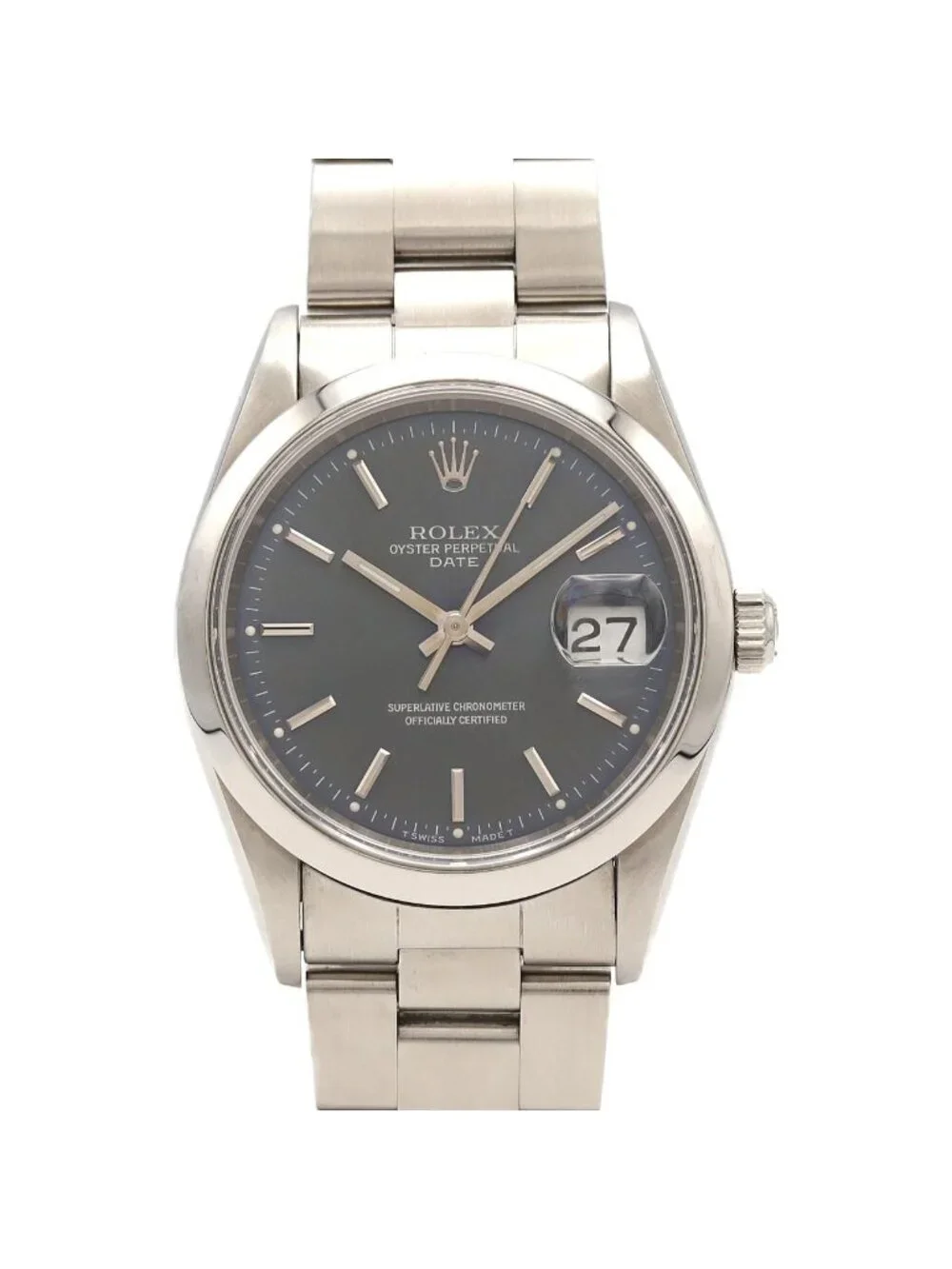 Rolex Oyster Perpetual Date SS Automatic Number Watch